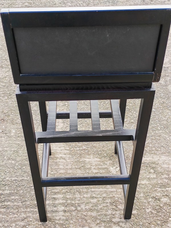 Dark Beechwood High Bar Stool Chairs