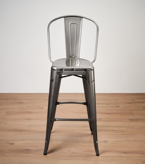 Paris Bar Stool With High Back For Sale