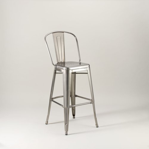 Paris Bar Stool With High Back For Sale