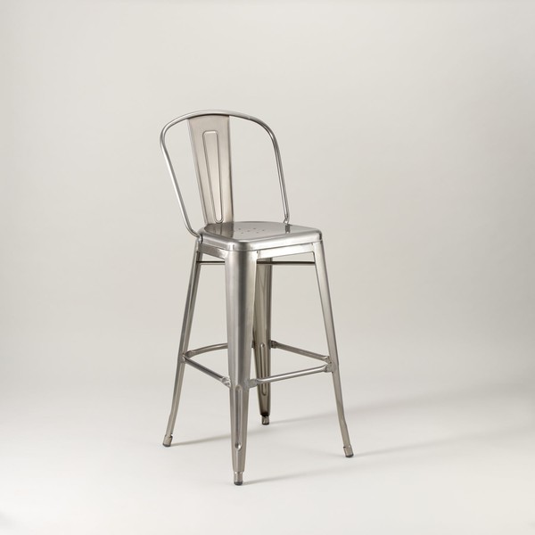 Paris Bar Stool With High Back For Sale