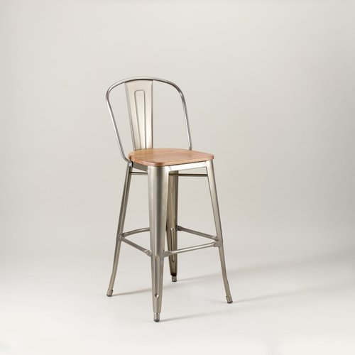 High Bar Stools With Wooden Seats For Sale