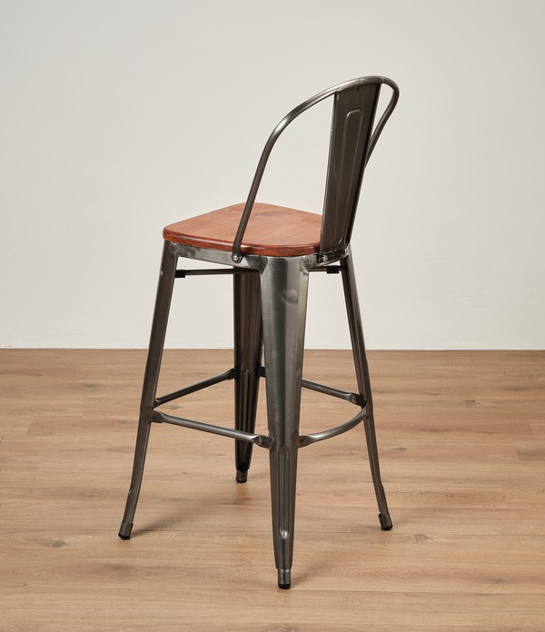 Wooden Seat Paris Bar Stools