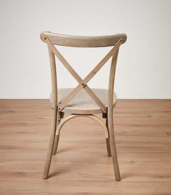 Cross Back Chairs With Rattan Seat Pad Cross Back Chairs With Rattan Seat Pad