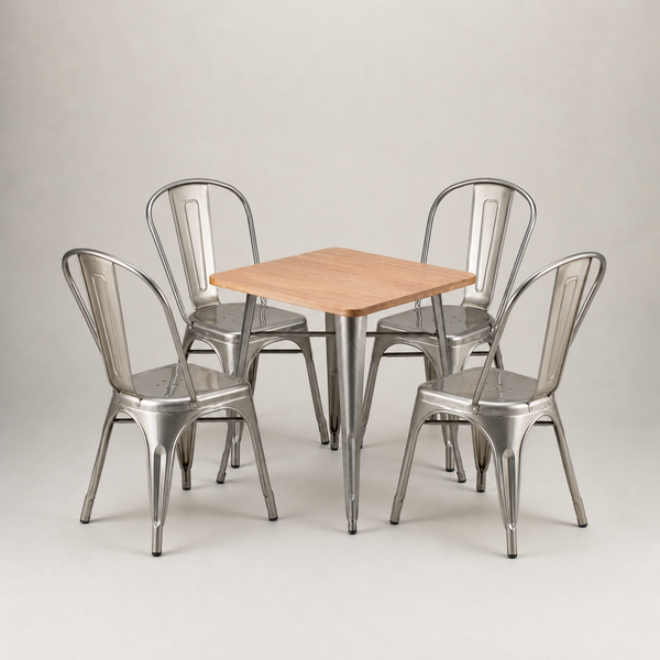Gunmetal Paris Cafe Chairs