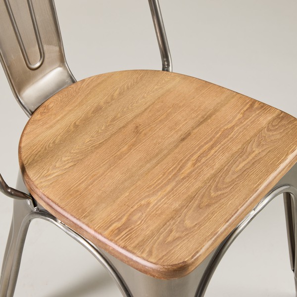 Gunmetal Paris Cafe Chairs