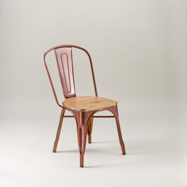 Copper Paris Cafe Table & 4 Chair Set