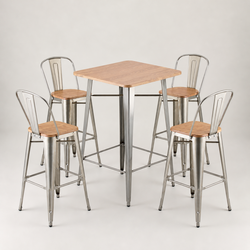 Tall Chair And Table Set For Sale