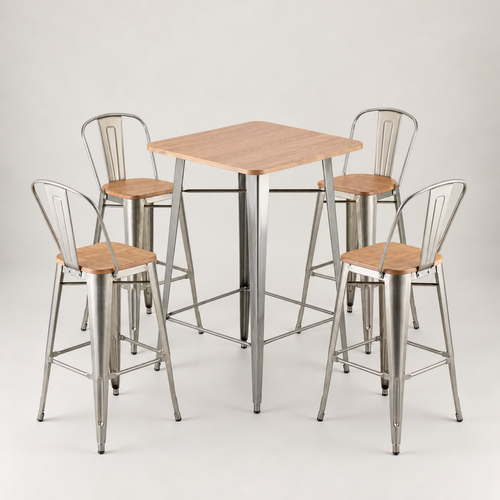 Tall Chair And Table Set For Sale