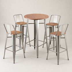 New Bar Table And 4 Stool Set