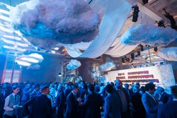 Event with venue decor clouds
