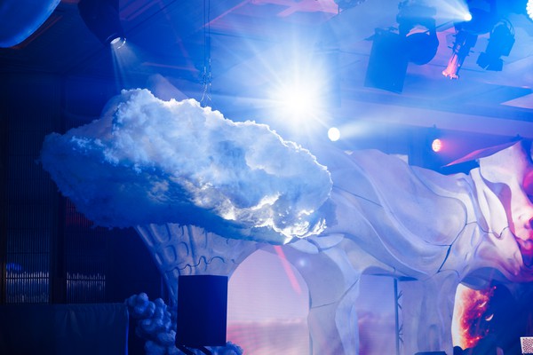 Clouds venue decor