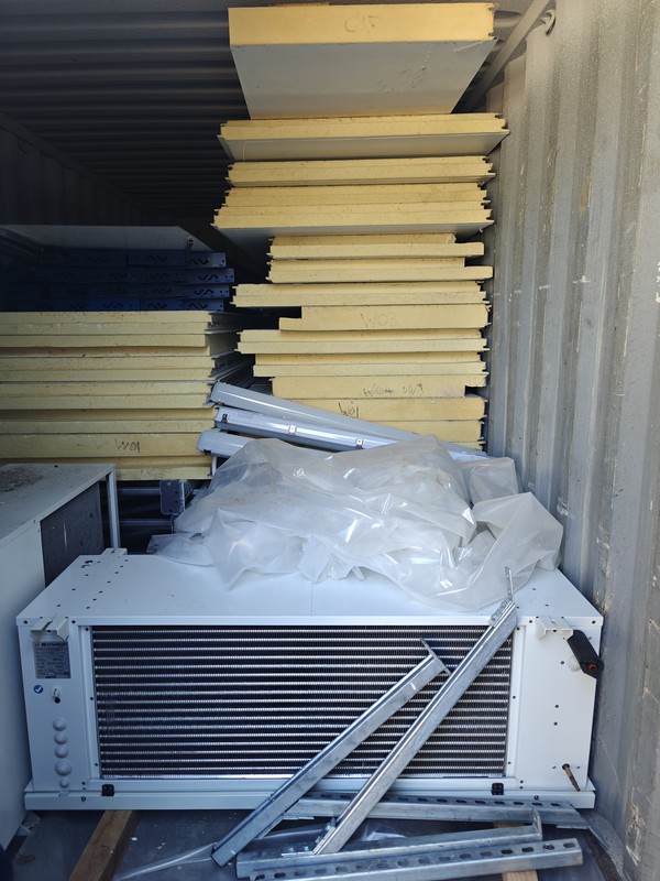 Walk in fridge ready for assembly