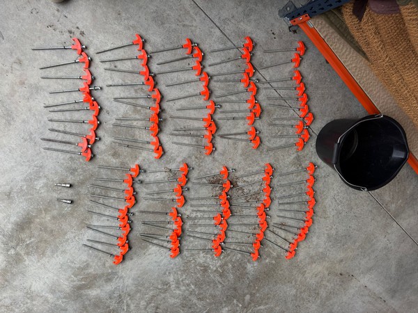 Rock pegs for hard ground