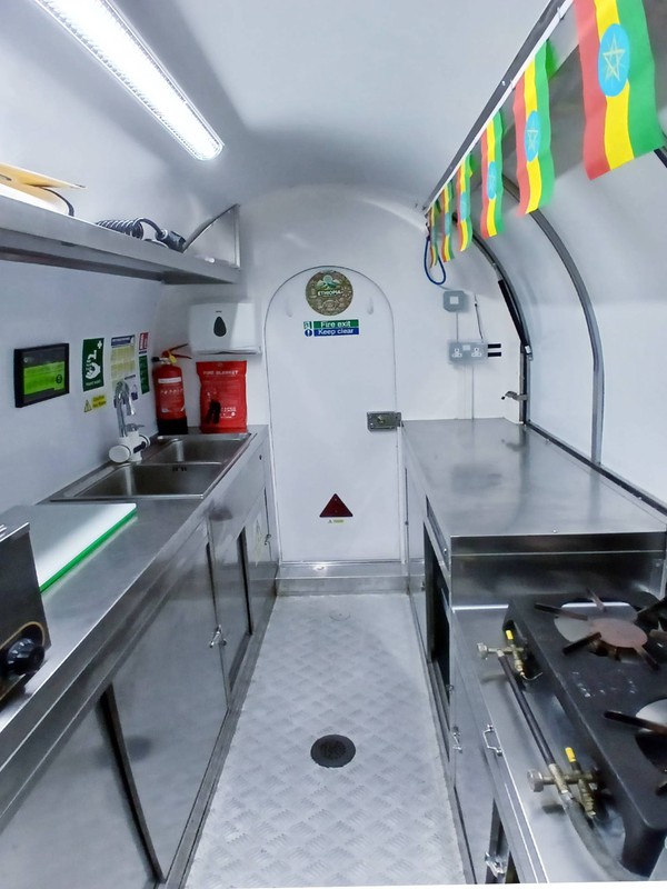 catering trailer inside