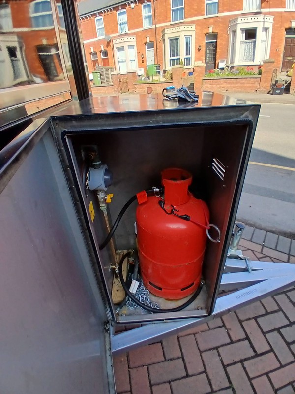 Catering trailer LPG gas bottle