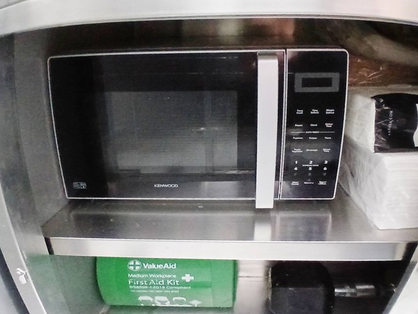 Catering trailer microwave