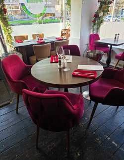 8x Purple Chairs And 4x Benches For Sale