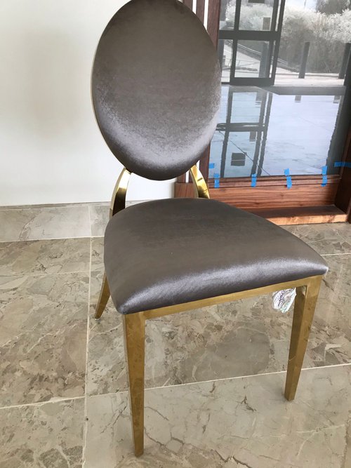 Dior Chairs Silver  with gold frame