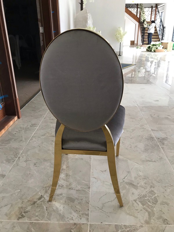 Dior chairs with gold frames