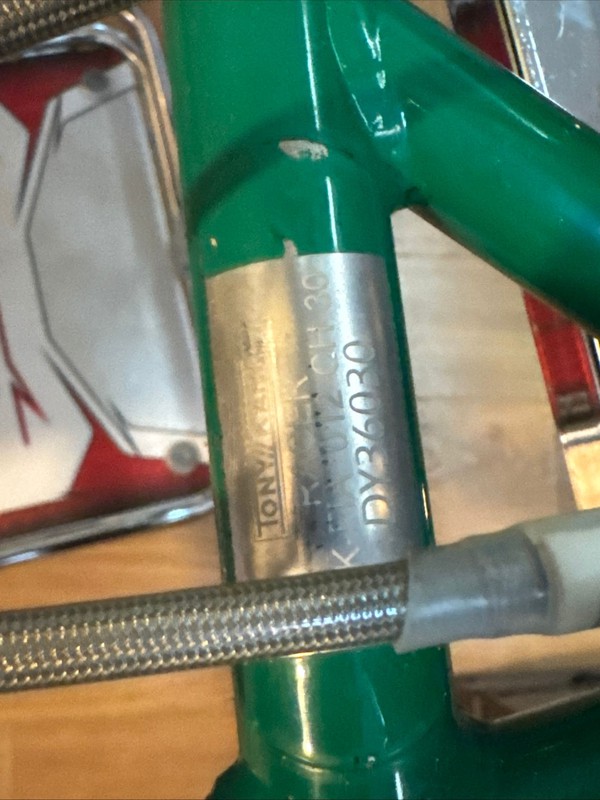 Tony Kart Racer 401 identification plate