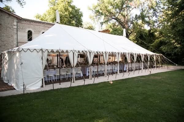30ft x 50ft Traditional Pole Marquee, Flooring & Lighting - Northamptonshire 8