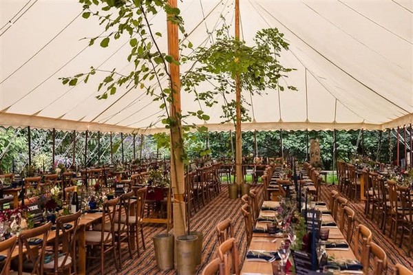 30ft x 50ft Traditional Pole Marquee, Flooring & Lighting - Northamptonshire 11