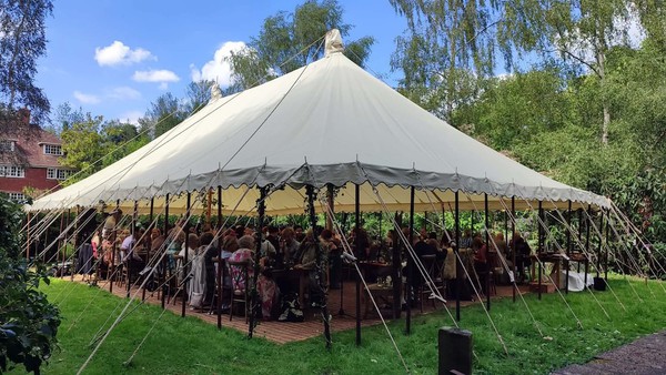 30ft x 50ft Traditional Pole Marquee, Flooring & Lighting - Northamptonshire 16