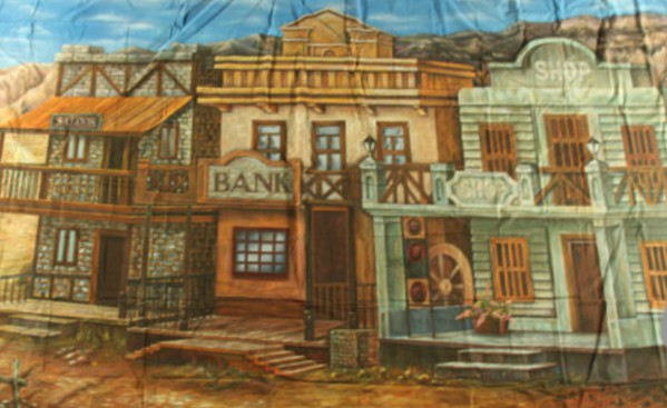 Wild West Saloon Exterior Backdrop For Sale