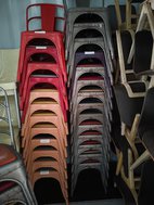 Stacking metal / aluminium chairs