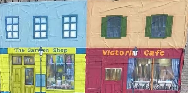 8m x 4m Victorian Street Scene Backdrop For Sale 8m x 4m Victorian Street Scene Backdrop For Sale