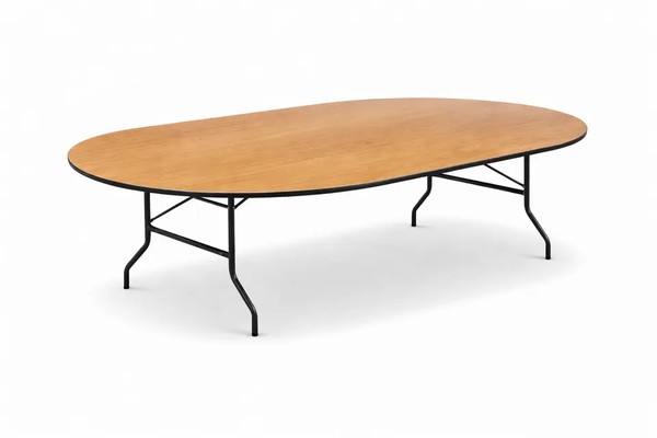 Large oval table with folding American legs
