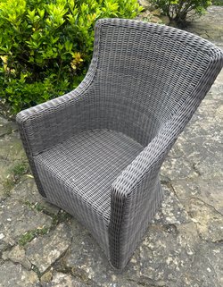 20x Wicker Patio Armchairs For Sale