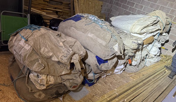 Secondhand Used 40ft x 280ft Traditional Pole Marquee