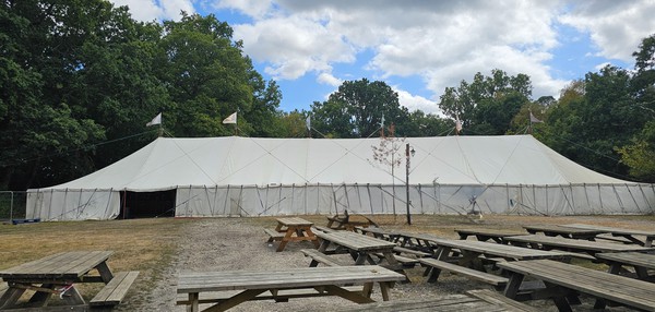 Secondhand Used 40ft x 280ft Traditional Pole Marquee For Sale
