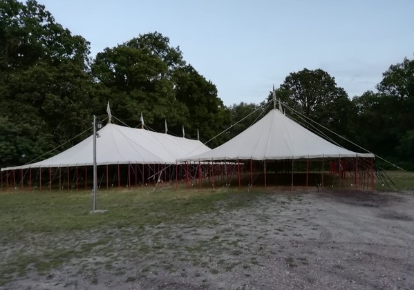 Used 40ft x 280ft Traditional Pole Marquee For Sale