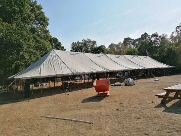 Used 40ft x 280ft Traditional Pole Marquee For Sale