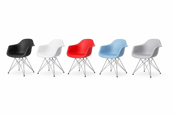 Multi coloured Eames Eiffel Armchair for sale