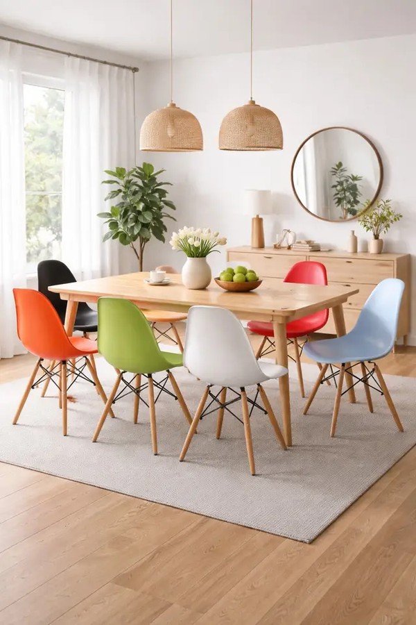 Dining room Eames chairs