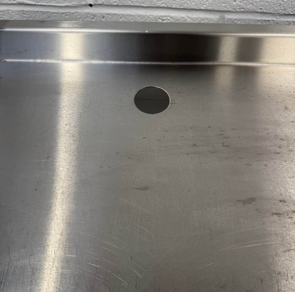 Used 234cm Steel Table On Castors