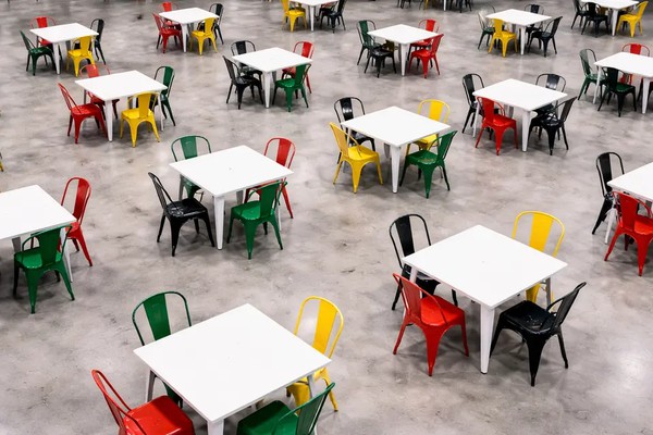 Event tables with tolix chairs for sale