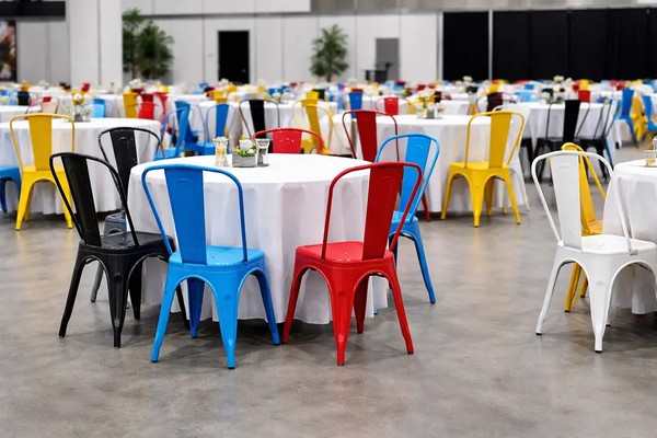 Multi coloured Tolix chairs Multi coloured Tolix chairs