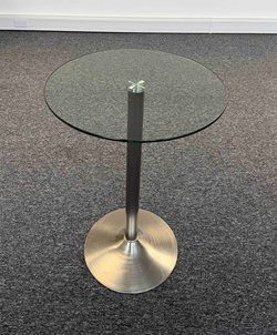 16x Glass Top Poseur Tables For Sale