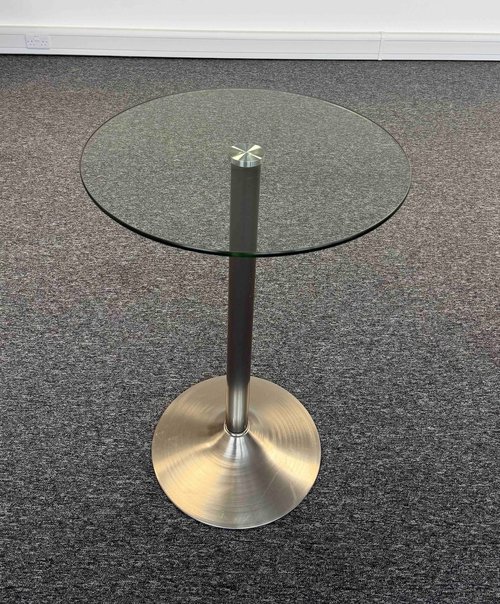16x Glass Top Poseur Tables For Sale