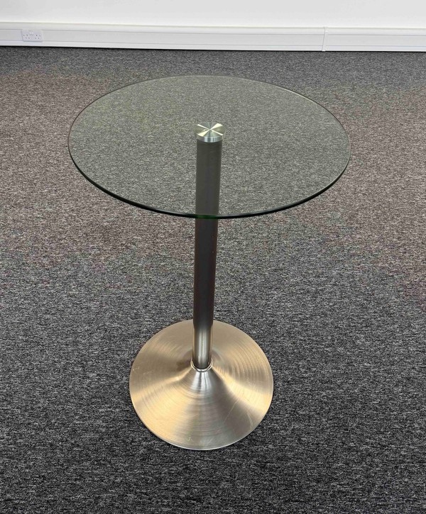 16x Glass Top Poseur Tables For Sale