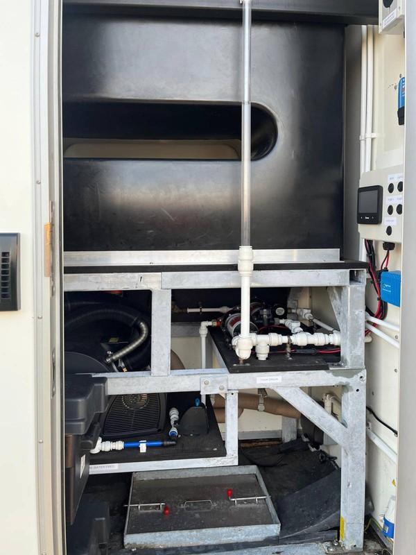 7 Bay toilet trailer service cupboard