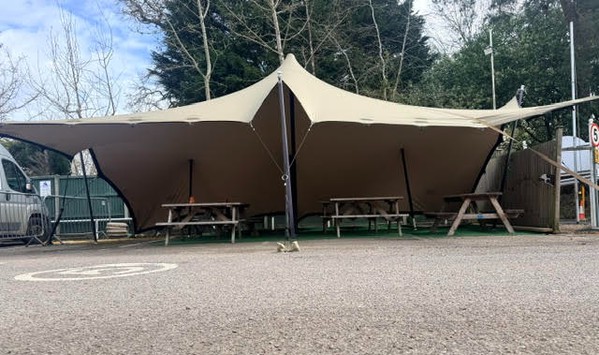 Stretch Tent With Poles And Ropes