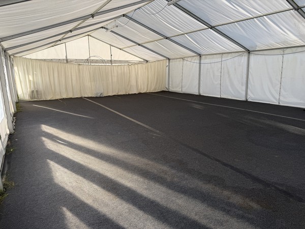 9m x 15m framed marquee without lining