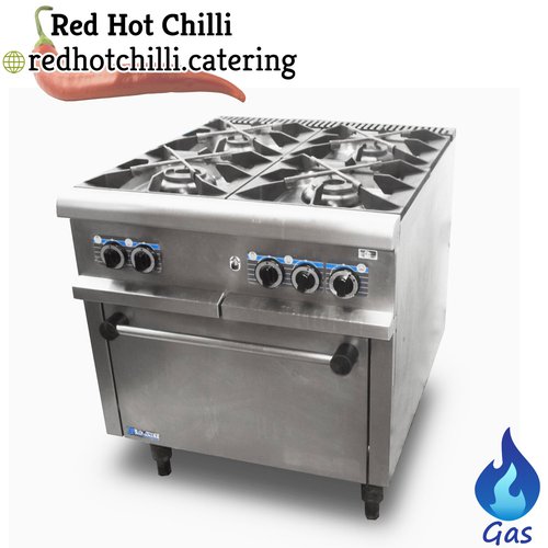 Four ring gas range cooker