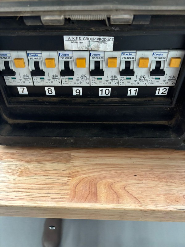 Each socket has its own RCBO