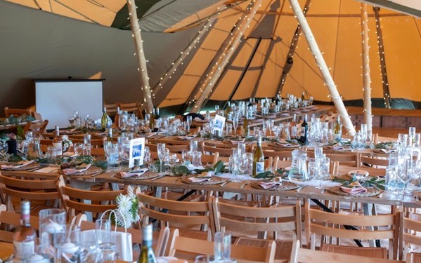 Tipi Glamping Set up